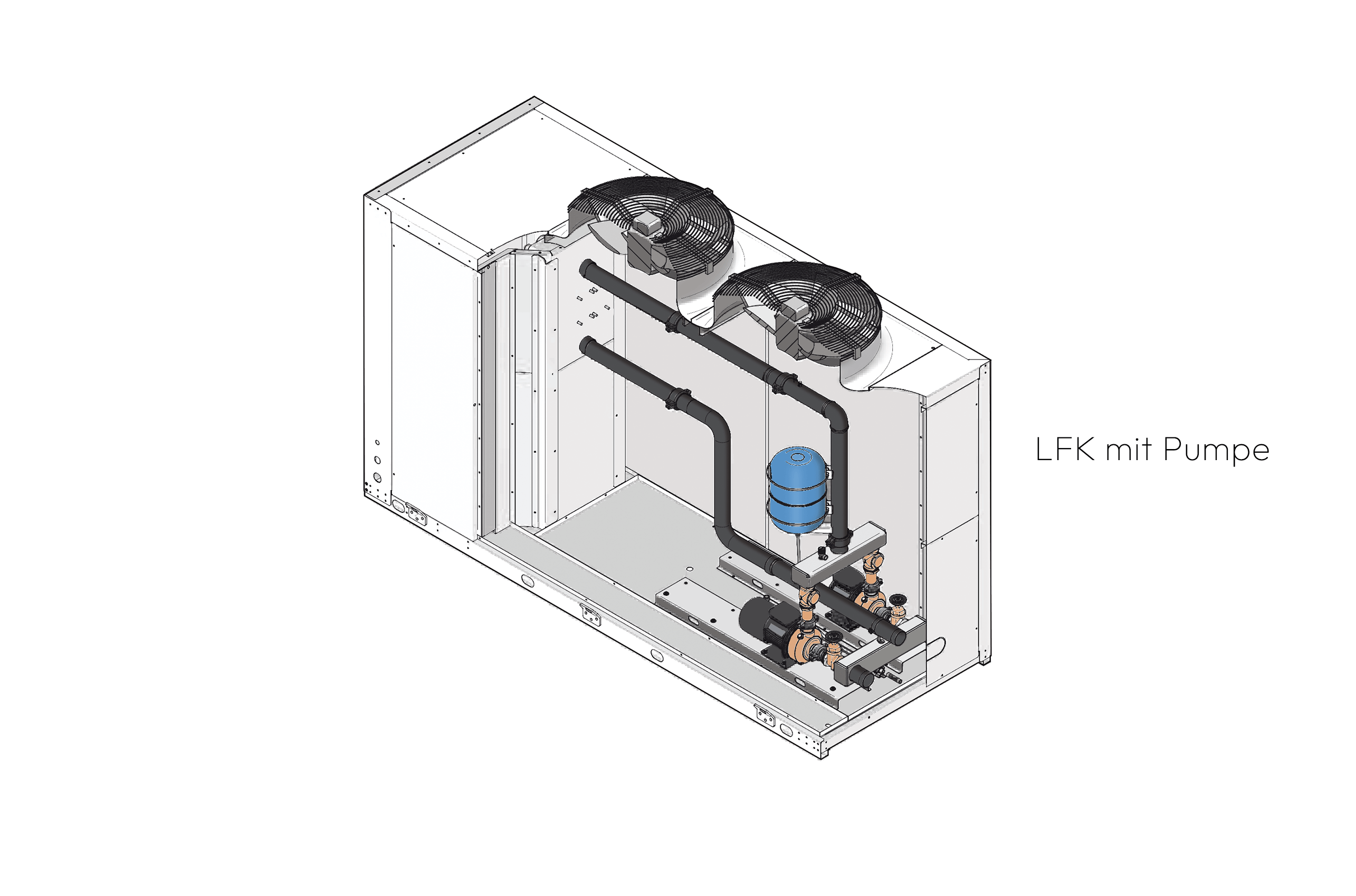 KRONE LFK-80-LE | Luftgekühlter Kaltwassererzeuger | 79,3 kW | Baukastensystem