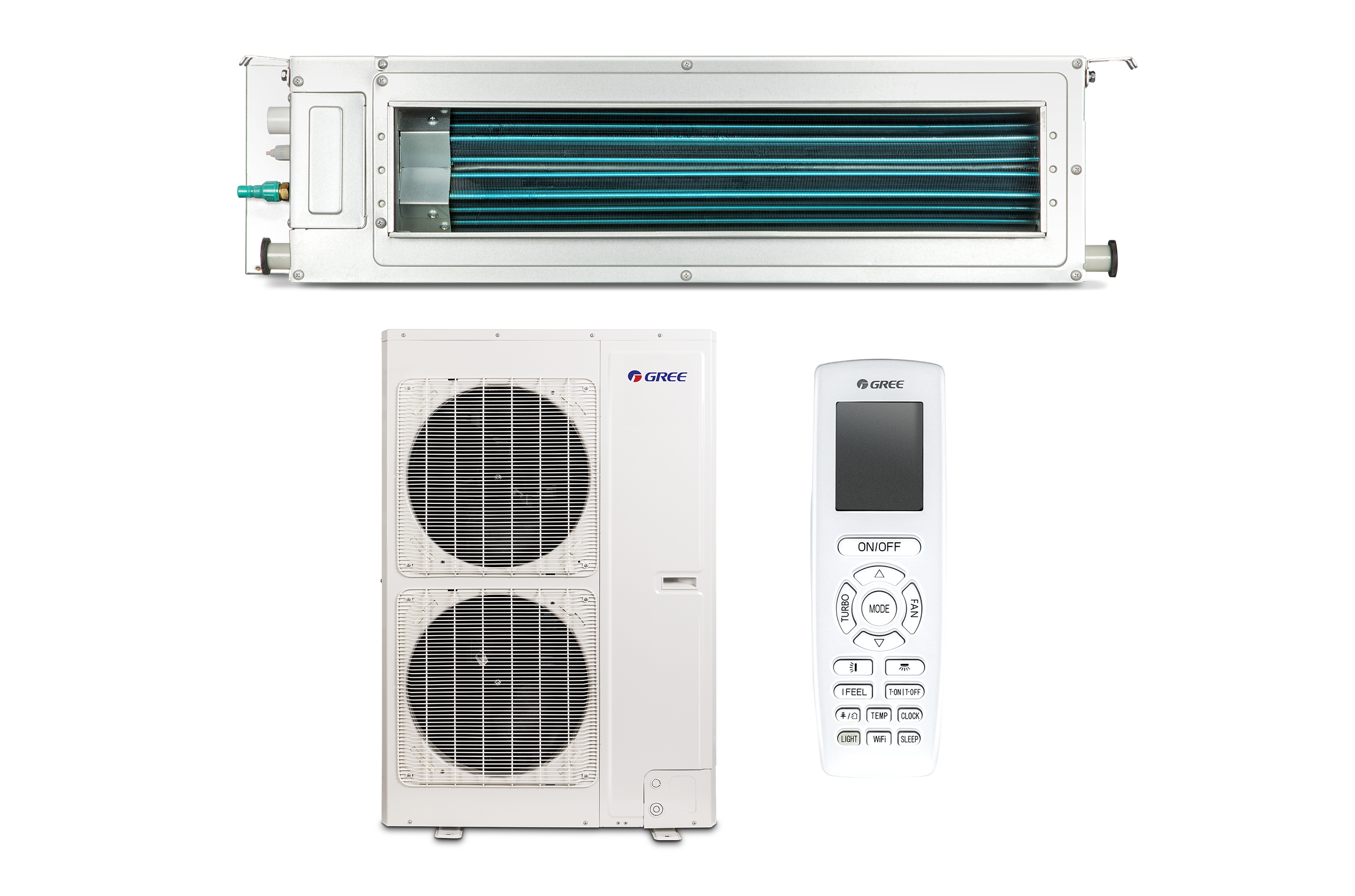 GREE GUD-125-PHS/WAX | Klimaanlagen Set mit Kanalanschluss | 12,0 kW