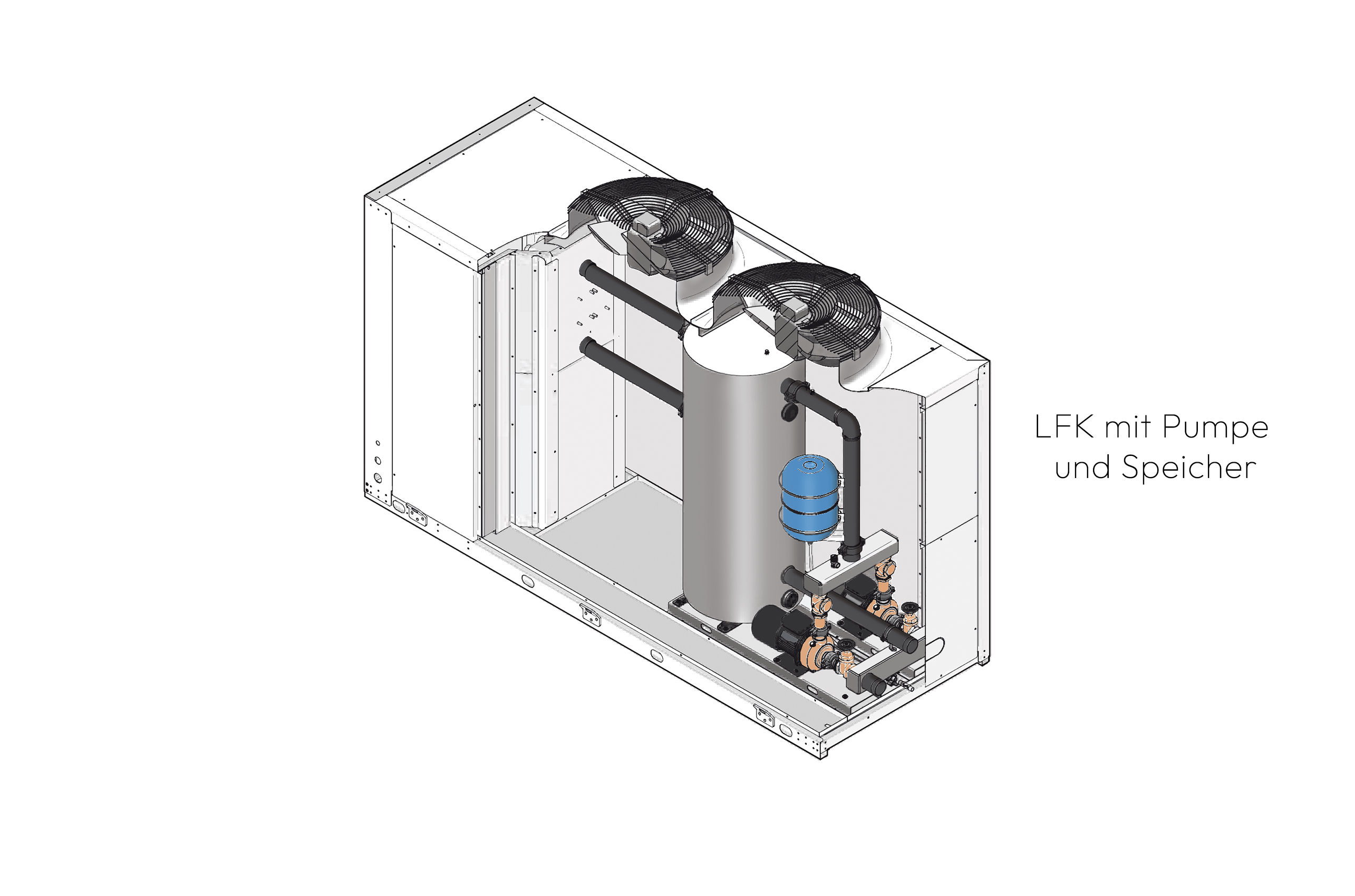 KRONE LFK-80-LE | Luftgekühlter Kaltwassererzeuger | 79,3 kW | Baukastensystem