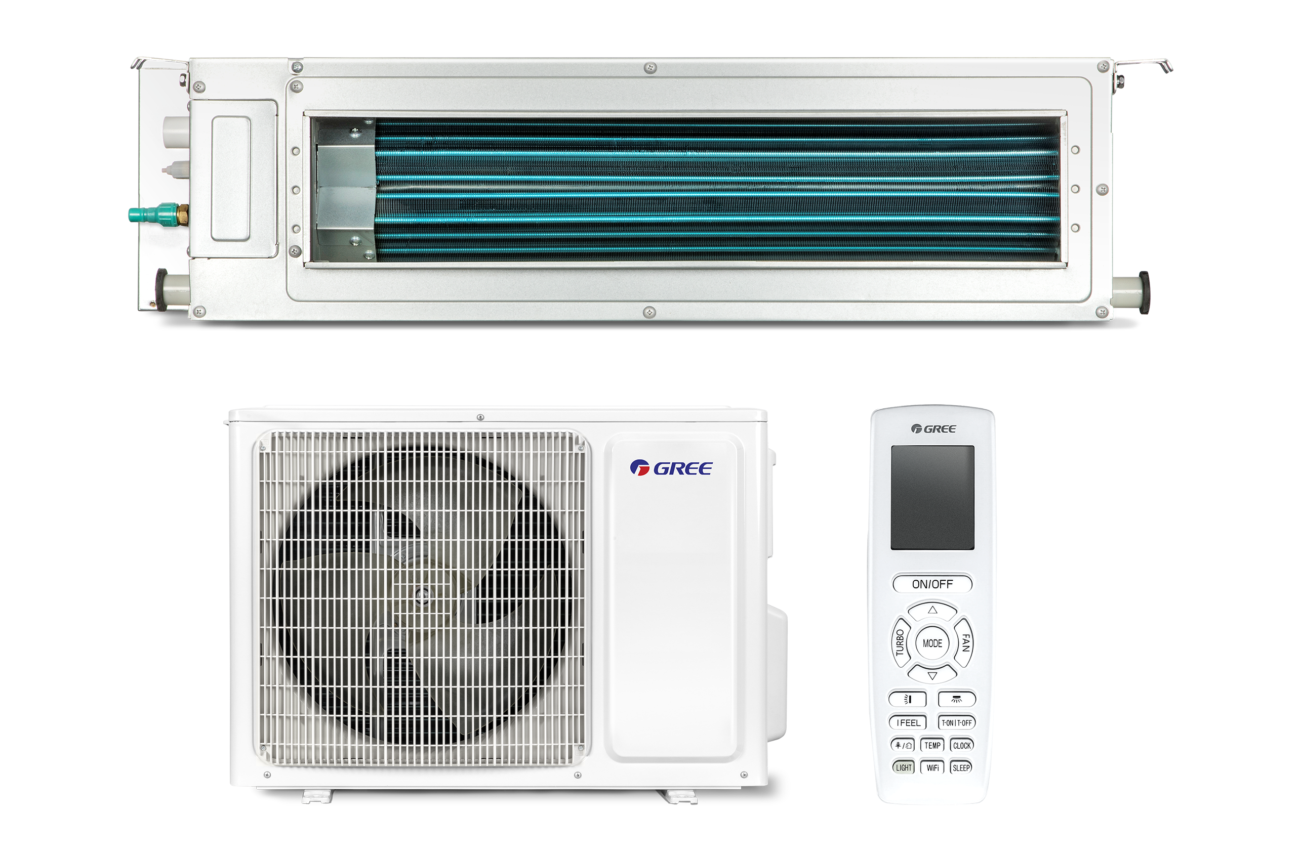 GREE GUD-035-PS/WAT | Klimaanlagen Set mit Kanalanschluss | 3,5 kW