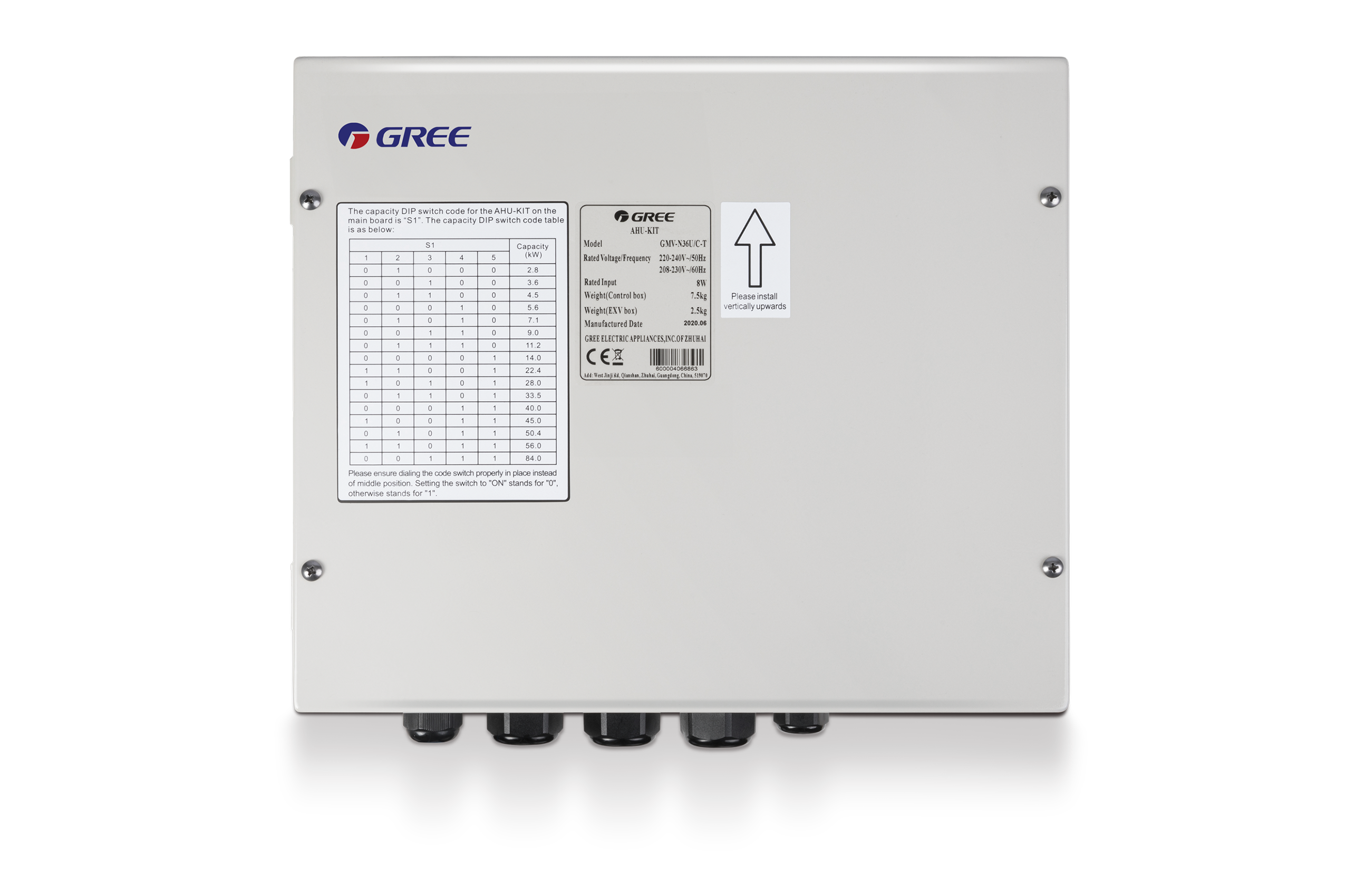 GREE GMV-N036UCT | Lüftungskit zum Anschluss externer Wärmetauscher | 2,8 kW